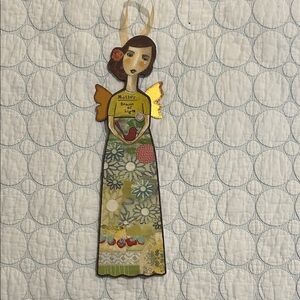 Kelly Rae Roberts’s 
Mixed Media 'Mother' Angel Wall Hanging - Green Floral